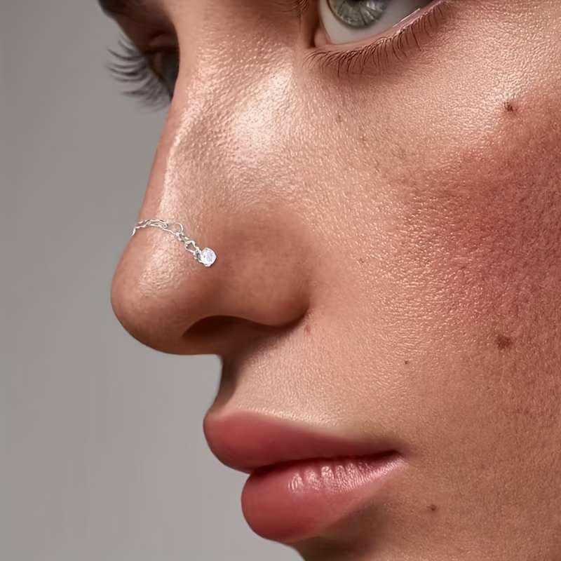 Women's Y2K Bohemian Style 304L Stainless Steel Nose Stud Chain